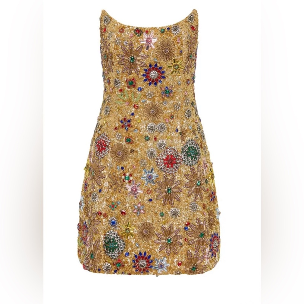 Rachel Gilbert Francesca Strapless Star Mini Dress